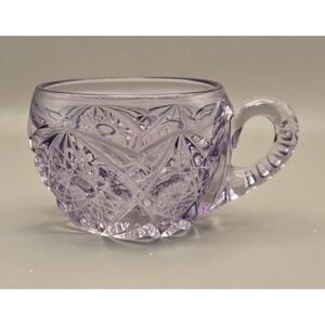 Lilac Crystal Cup Starburst Pattern. Hand Crafted 1990's (#19)